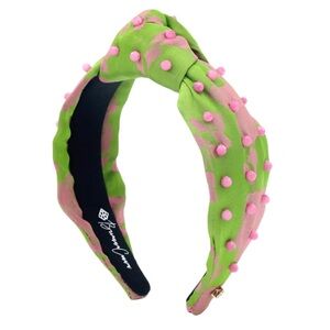 Brianna Cannon Lime and Rose Silk Headband